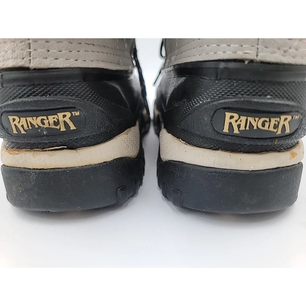 Ranger Winter Snow Boots Women's Size 8‎ Gray Black Faux Fur Thermolite Lined
